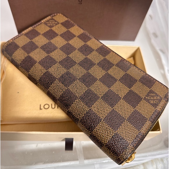 Louis Vuitton Zippy zip long Damier Ebene Brown Interior Wallet Box and duster - Picture 5 of 16